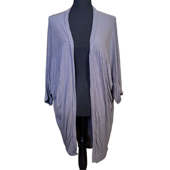 Danskin Open Front Dark Grey Duster Cardigan Sz Small - Picture 1 of 8